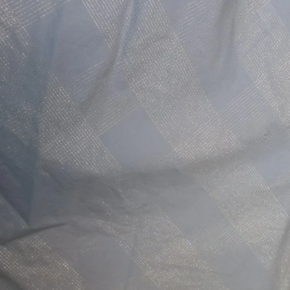 HILL HOUSE Mini Dress, S, Athena Nap, Powder Blue/Silver check, Smocking A-line - Picture 9 of 13